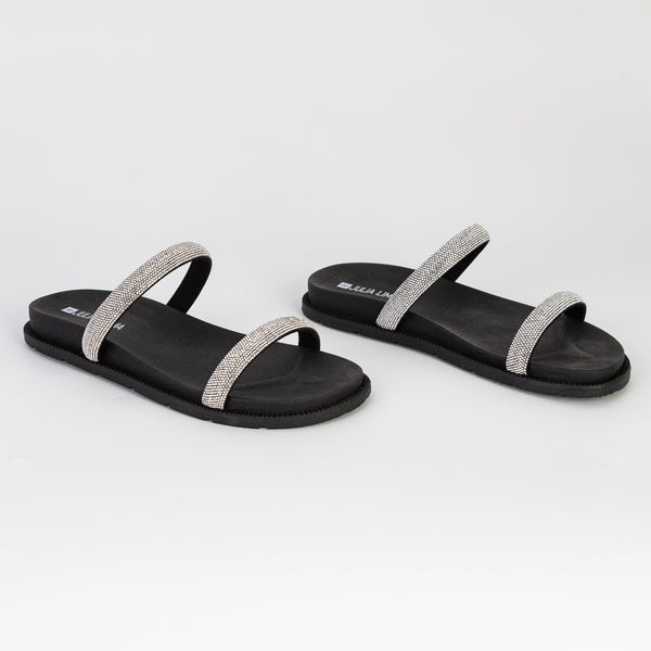 Sandalia Papete Strass 2 Tiras - Julia Limma