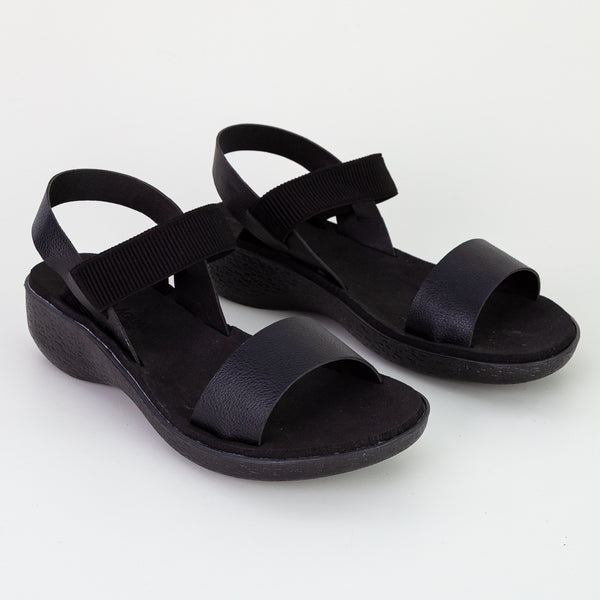 Sandália Feminina Anabela de Elásticos - Terra & Água