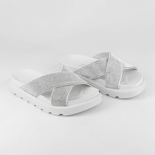 Sandália Feminina Papete com Strass - Vizzano