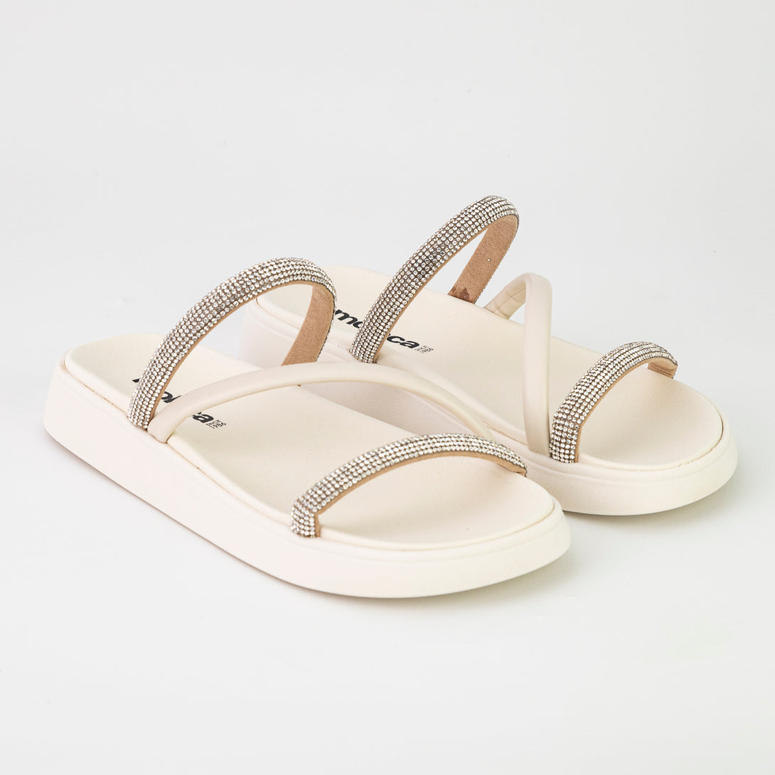 Sandalia Feminina FlatForm, Sandalia feminina papepe moleca, papete feminino moleca, rasteirinha moleca papete, sandalia moleca strass