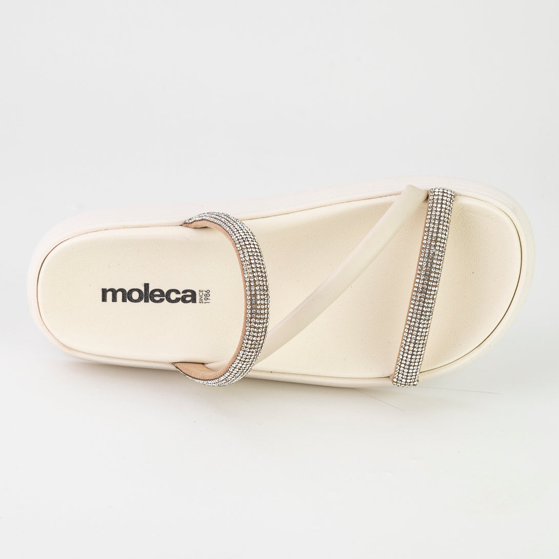 Sandalia Feminina FlatForm, Sandalia feminina papepe moleca, papete feminino moleca, rasteirinha moleca papete, sandalia moleca strass