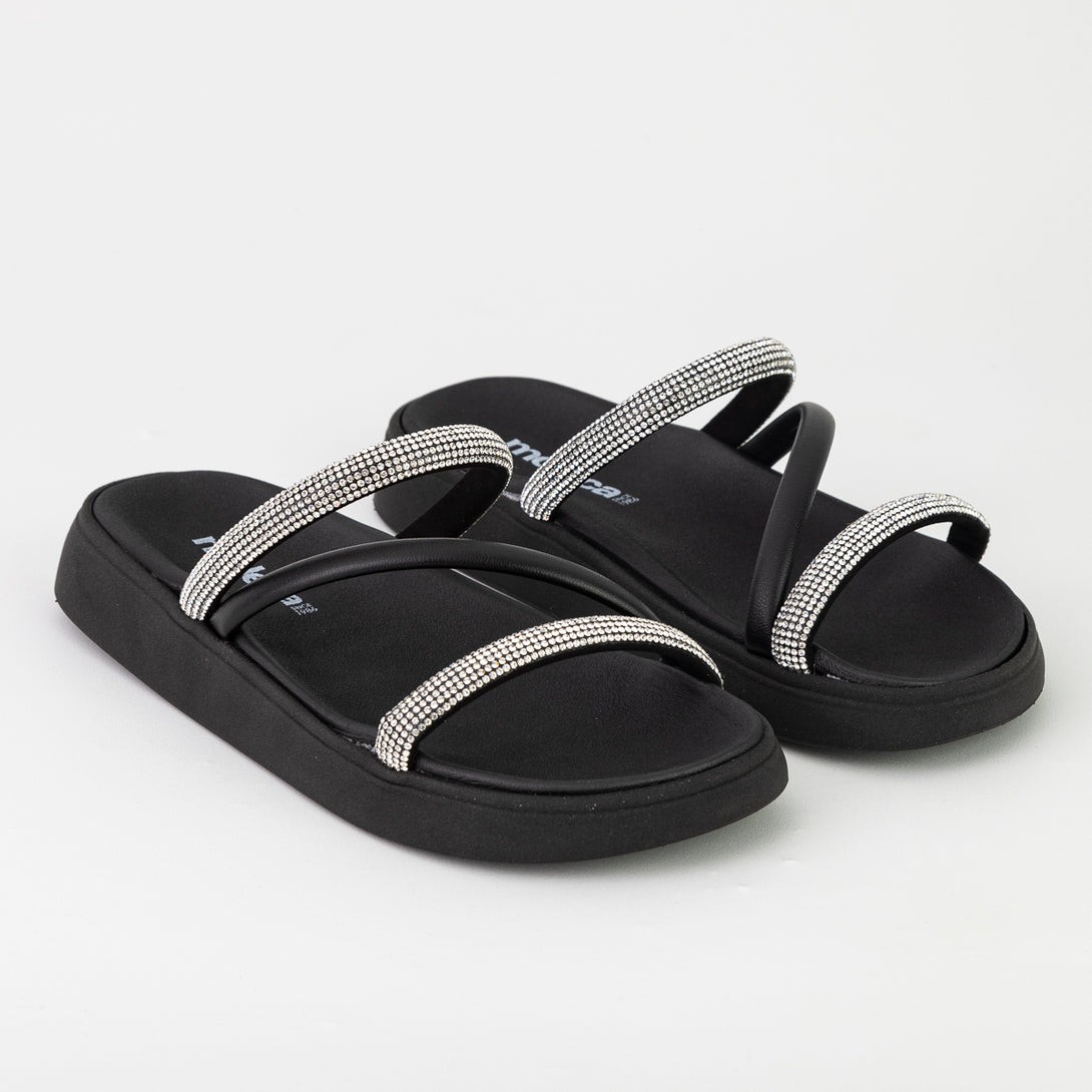 Sandalia Feminina FlatForm, Sandalia feminina papepe moleca, papete feminino moleca, rasteirinha moleca papete, sandalia moleca strass